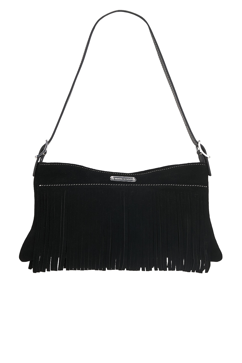 

Сумка-багет с бахромой Rebecca Minkoff, black