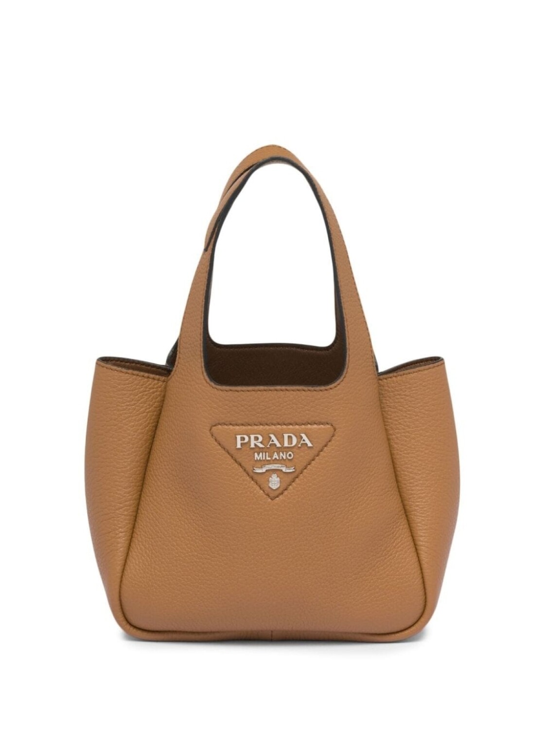 

Сумка-тоут Prada с логотипом, коричневый