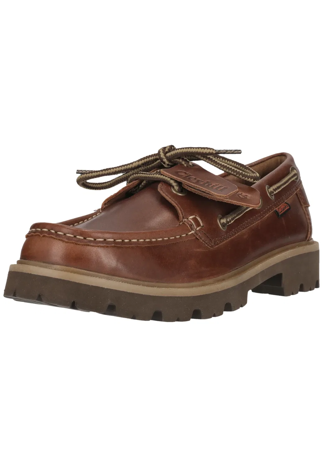Снуршузы Cleyhill Boat Clarks, коричневая кожа