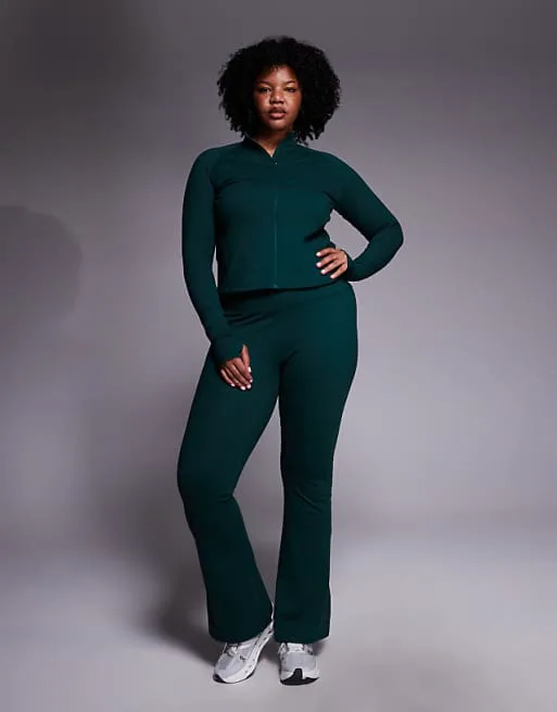 

4505 Узкие леггинсы для йоги с высокой талией и мягкой талией Curve Icon Evergreen - DGREEN