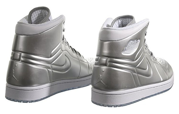 Кроссовки 1 анодированные Air Jordan, серебряный — фото 3