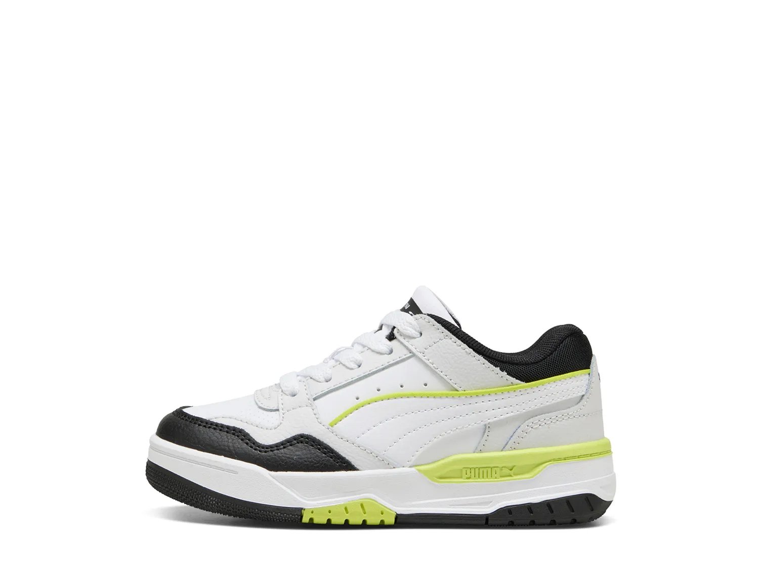 Кроссовки Puma Rebound Retro Sneaker - Kid's, белый/черный/зеленый — фото 2