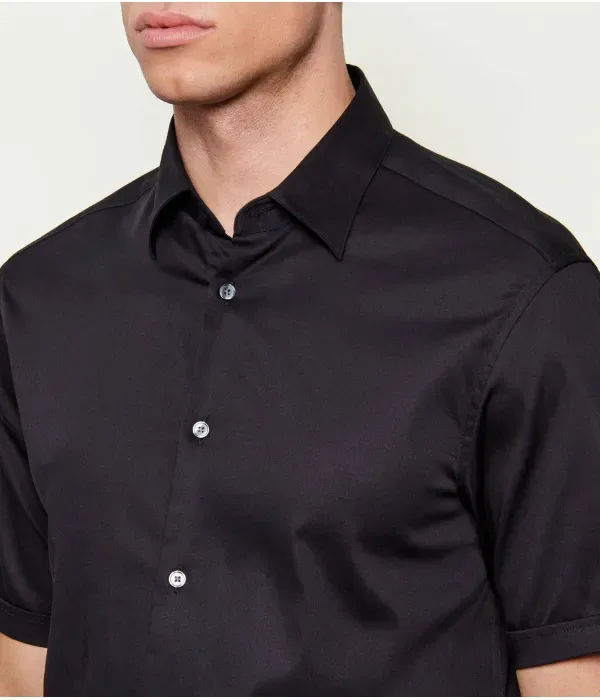 Рубашка regular fit Emporio Armani, черный — фото 4