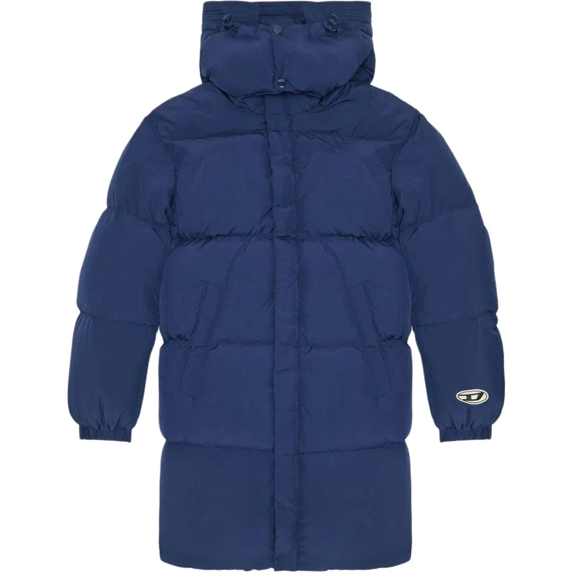 DIESEL Пуховик мужской с капюшоном Nautical Blue