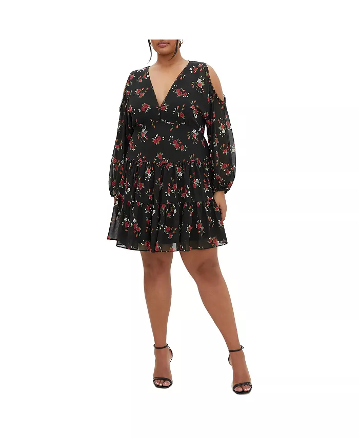 

Платье Maria Print Plus Size CITY CHIC, черный