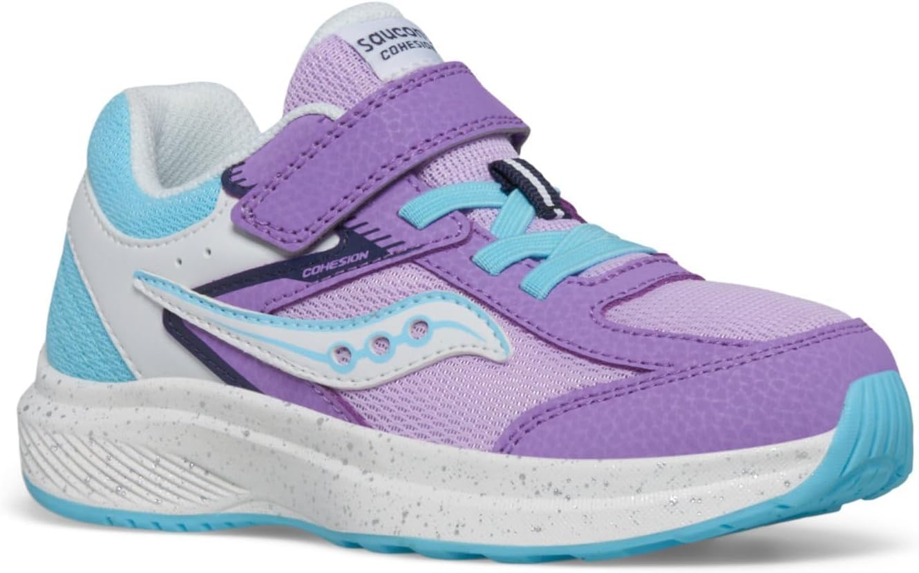 Детские кроссовки Saucony Cohesion с альтернативной застежкой для детей и подростков, синий/фиолетовый