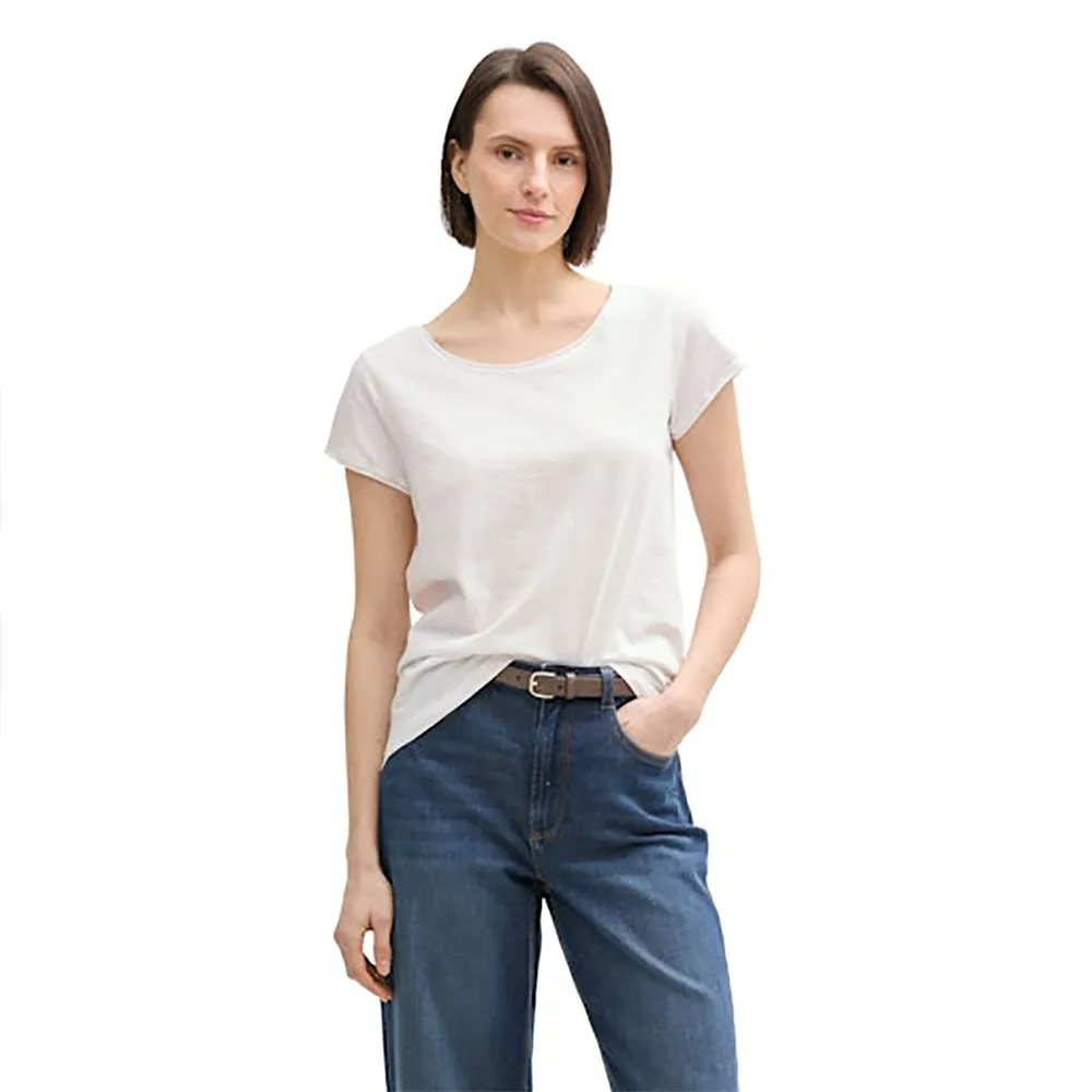 

Футболка с коротким рукавом Tom Tailor Slub Crew Neck, белый