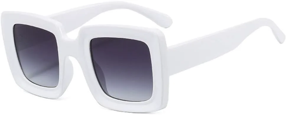 

Солнцезащитные очки в стиле панк для женщин и мужчин, разноцветные солнцезащитные очки в стиле стимпанк, цветные, с защитой от УФ-излучения UV400 LANGSER, White-gray