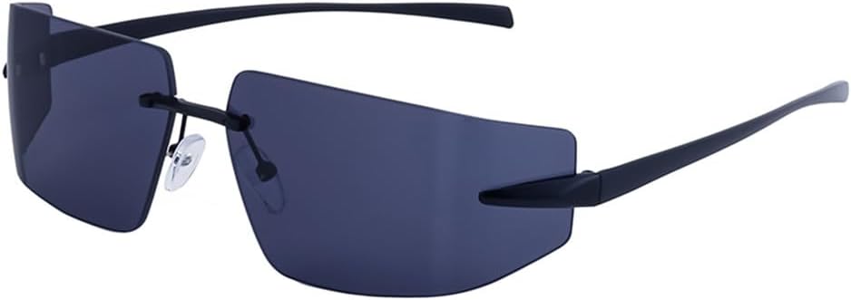 

Мужские солнцезащитные очки без оправы, винтажные прямоугольные солнцезащитные очки без оправы для женщин, солнцезащитные очки с защитой от УФ-излучения UV400 VFDHN, 2