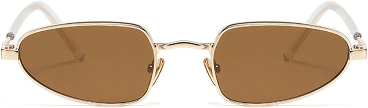 

Солнцезащитные очки Willochra маленьких овальных размеров для женщин и мужчин, в стиле ретро, ​​металлические, «кошачий глаз», винтажные, панк, модные, с защитой от УФ-излучения UV400, C3