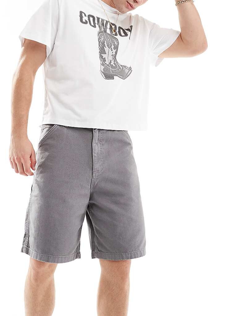 

Jack & Jones – серые плотничьи шорты оверсайз