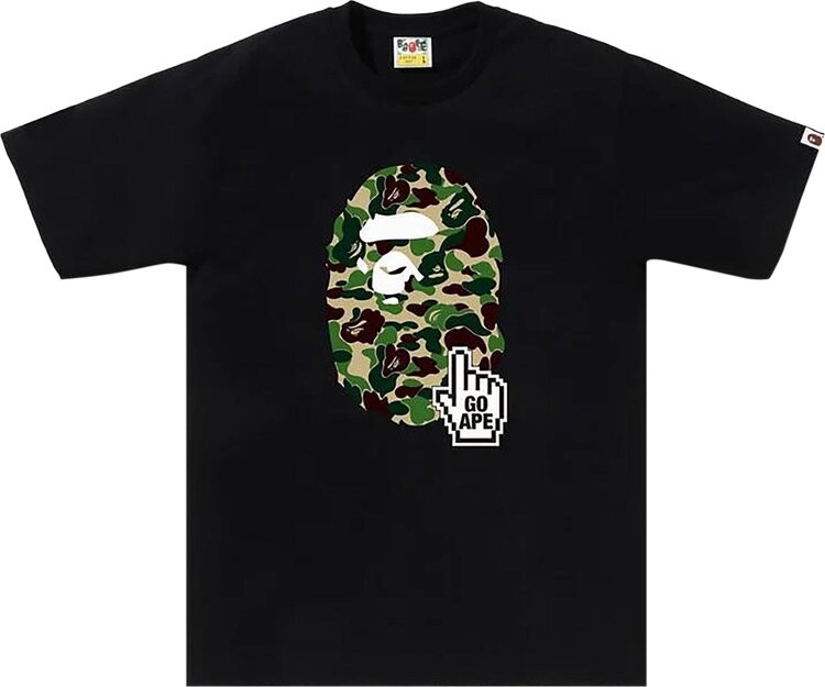 

Футболка BAPE ABC Camo (Online Exclusive) 'Black/Green', черный