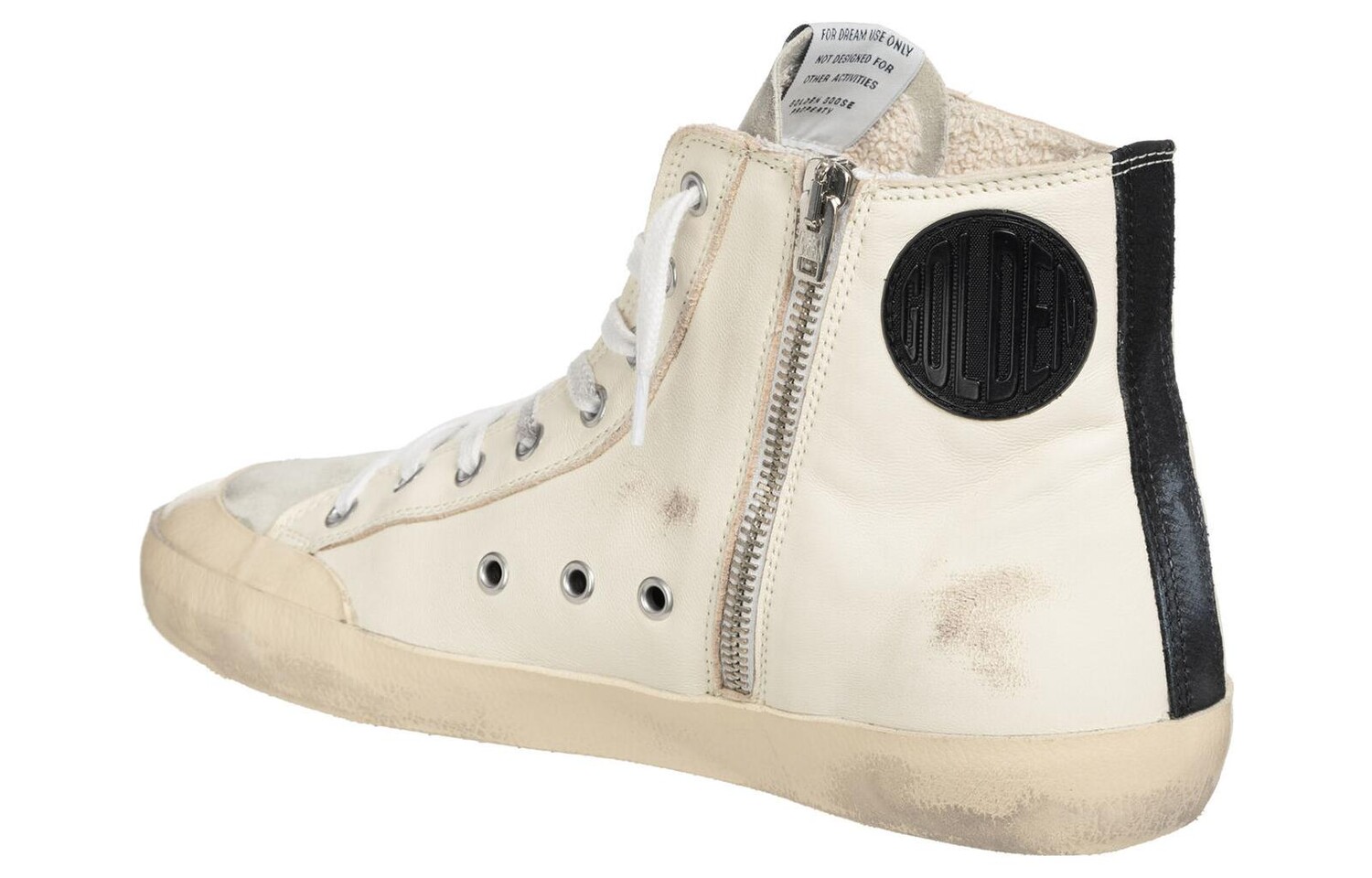 Кроссовки Golden Goose Francy Skateboarding Shoes Men High-top Beige, бежевый — фото 3