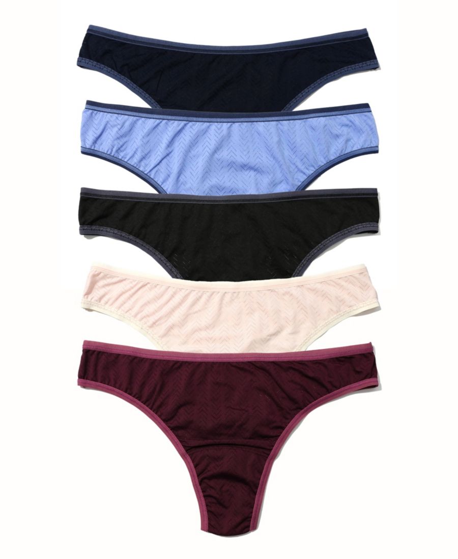 

Женские стринги Move Calm со средней посадкой, комплект из 5 штук Hanky Panky, Black/Cool/Berry/DCherry
