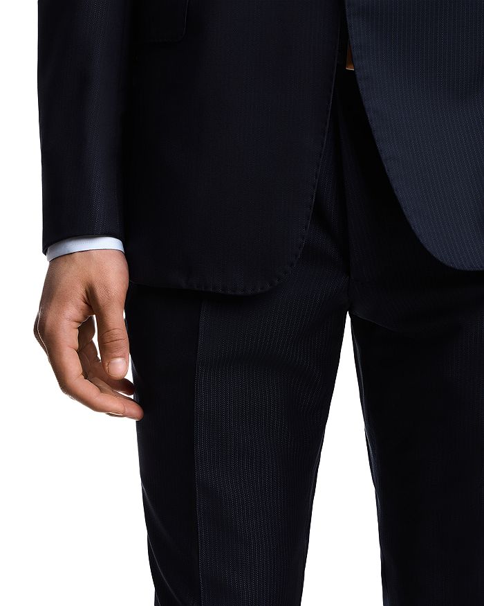 Стройный Костюм с Микро-Полосками Slim Fit Emporio Armani, синий — фото 4