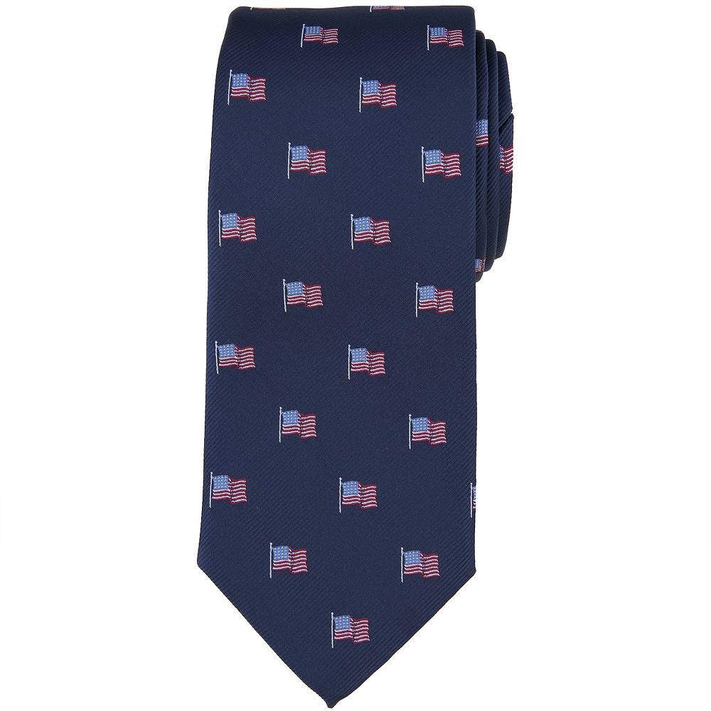 

Мужской галстук со звездами Патриот, сделанный на заказ Bespoke, цвет Flag Neat Navy