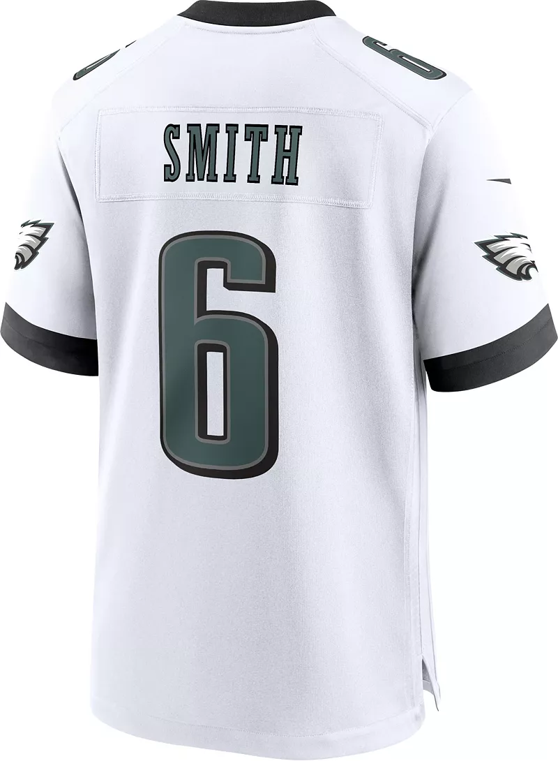 Мужская белая игровая майка Nike Philadelphia Eagles DeVonta Smith #6 — фото 2