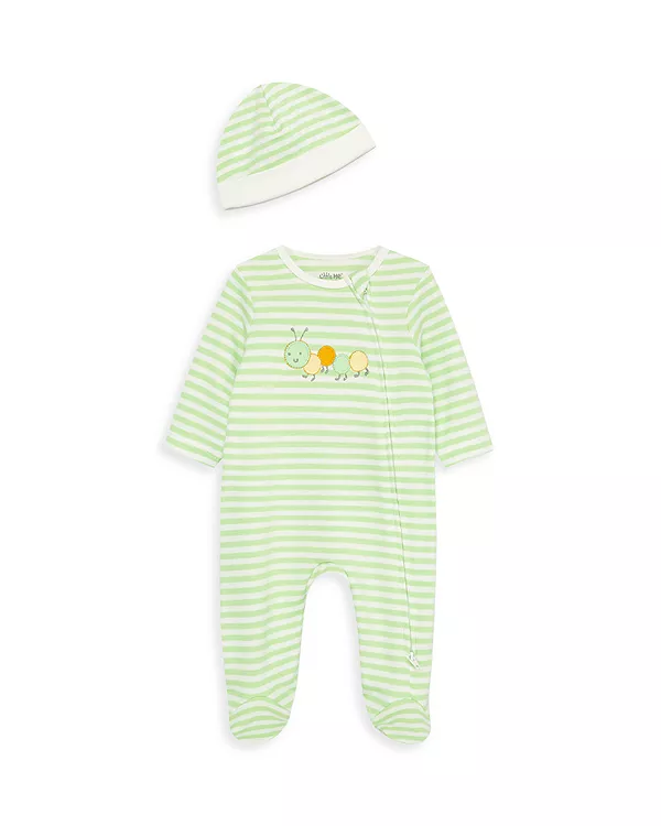 

Детский комбинезон и шапочка в виде гусеницы. Little Me, зеленый