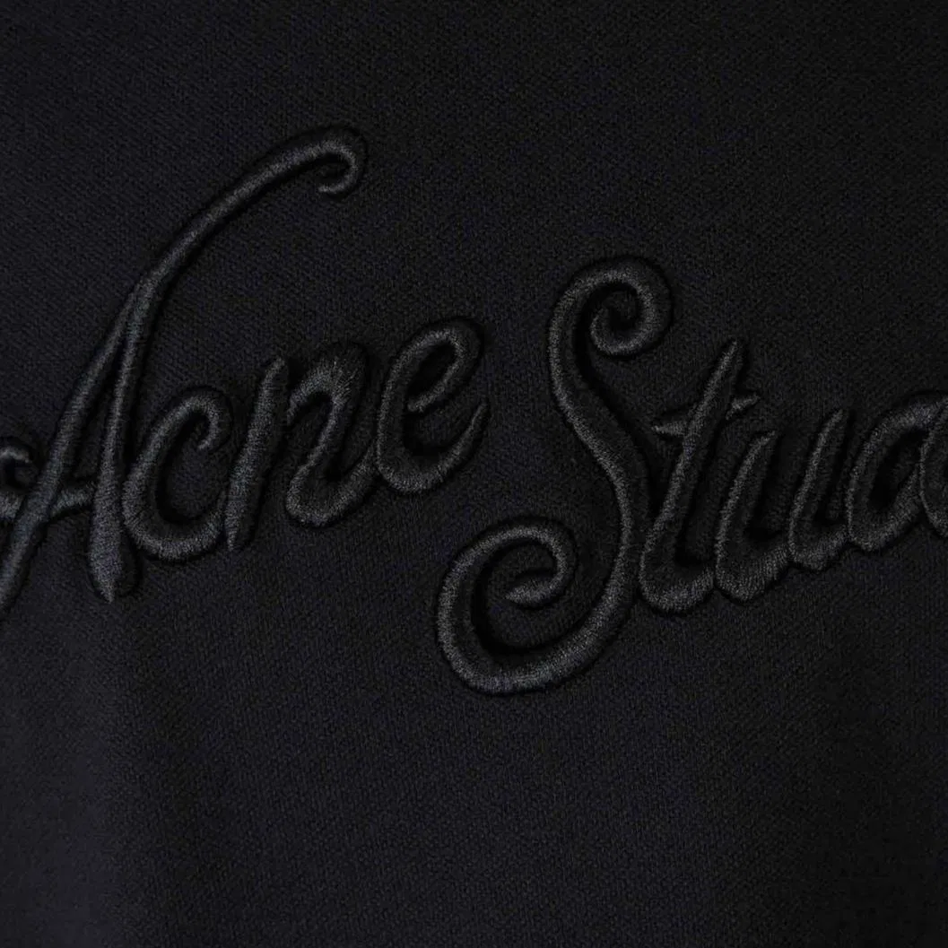Футболка с вышитым логотипом Acne Studios черная — фото 4