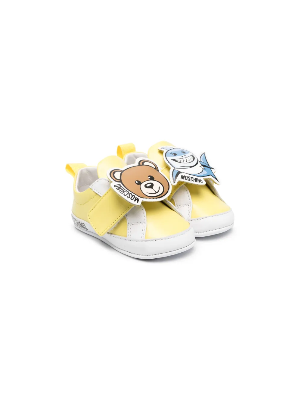 

Кроссовки с нашивками Moschino Kids, желтый