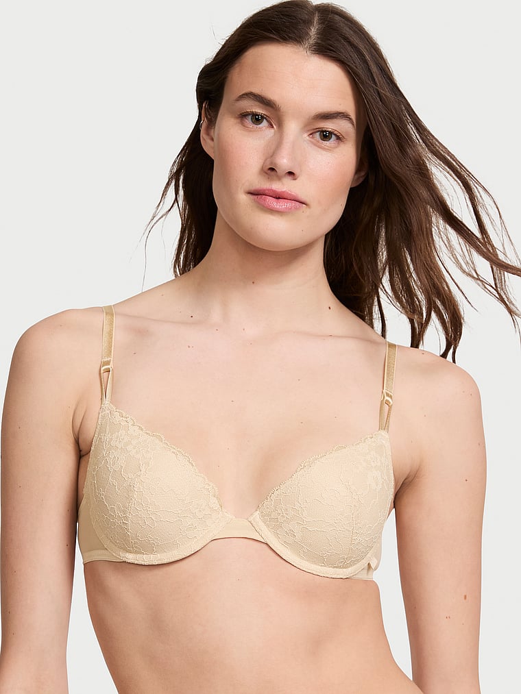 

Сексуальный бюстгальтер-полуторка с кружевом и легкой подкладкой Victoria'S Secret, lace marzipan