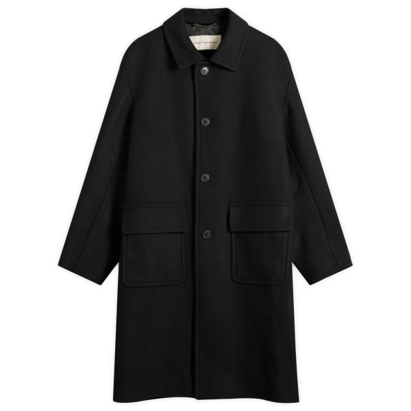 

Шерстяное твиловое пальто Dries Van Noten, black