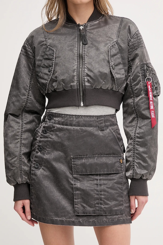 

Юбка винтажная мини Alpha Industries, серый