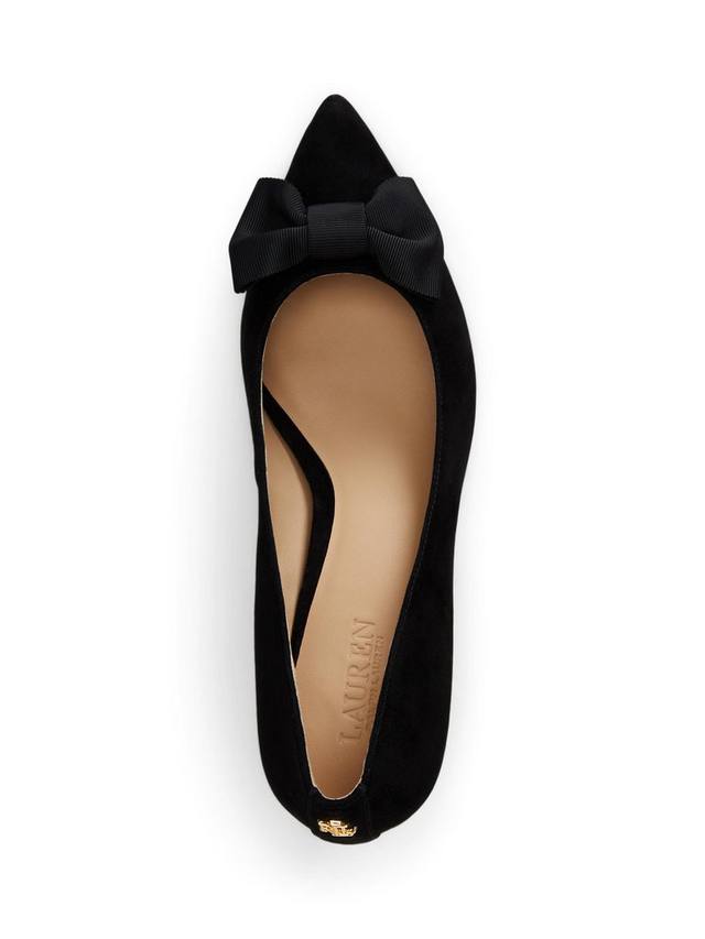 Туфли-лодочки Lauren Adrienne с бантиком Ralph Lauren, Black — фото 3