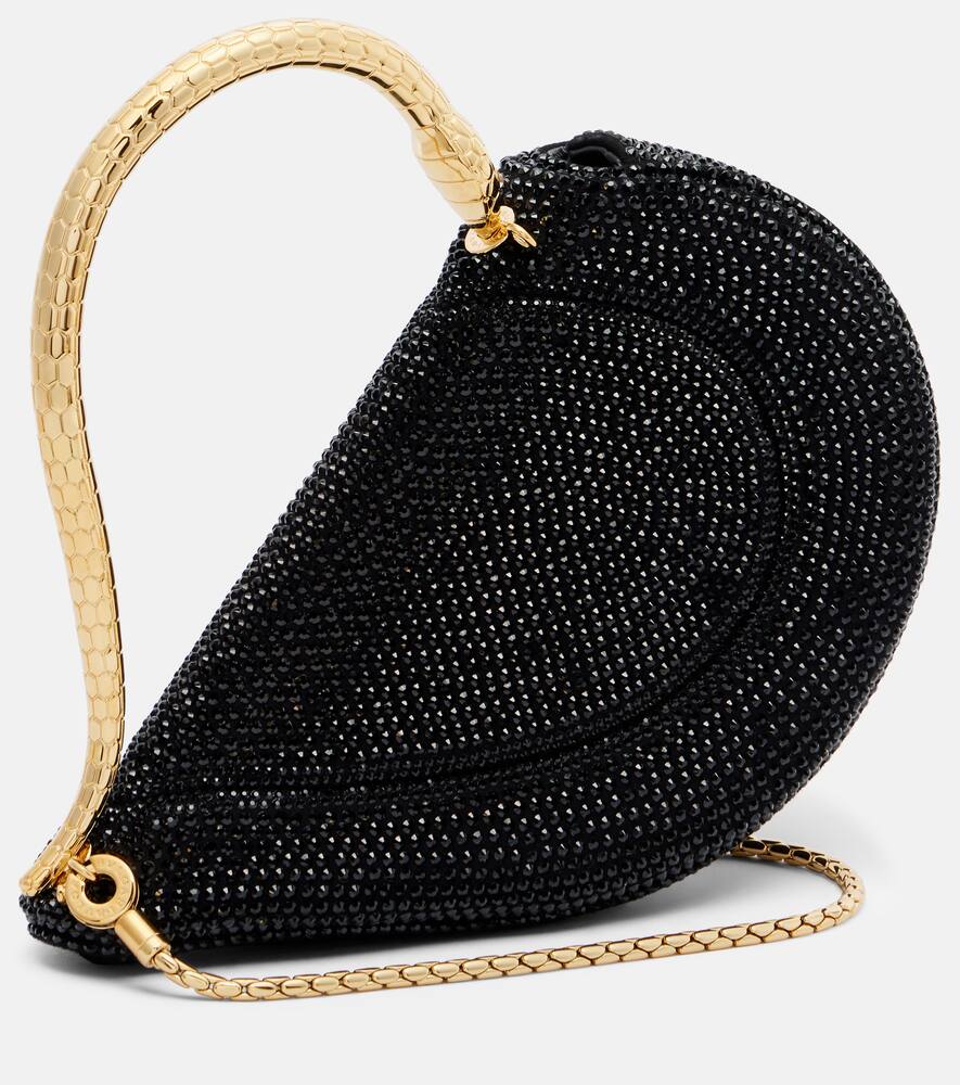 Сумка-тоут Serpenti Cuore 1968 Small из замши Bvlgari, Black — фото 4