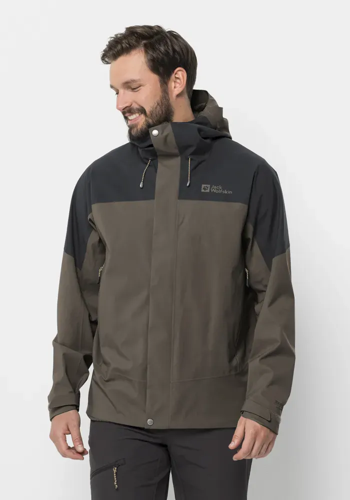 

Трекинговая куртка Jack Wolfskin "KAMMWEG 2L JKT M", с капюшоном, цвет Cold-Coffee