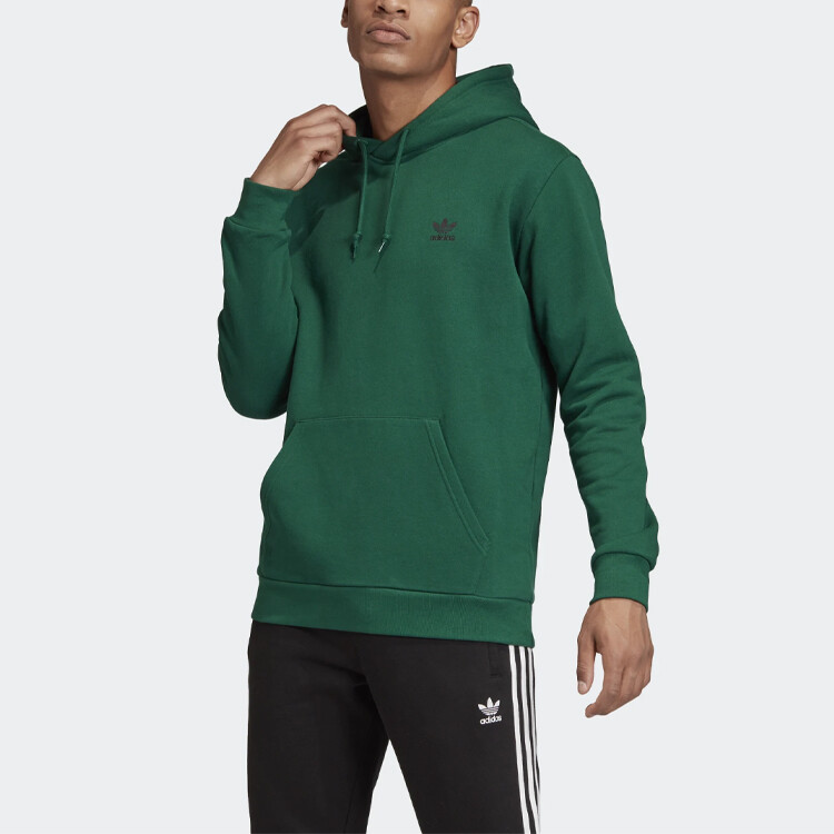 ESSENTIALS Толстовка мужская зеленая Adidas Originals, зеленый — фото 3