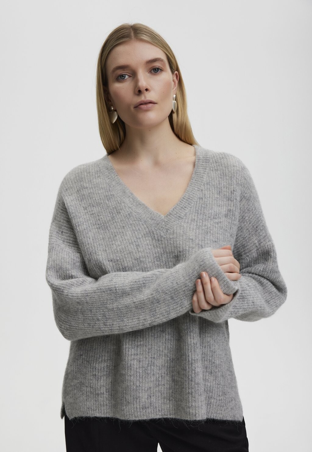 

Свитер Gestuz ALPHA V NOOS, цвет Light Grey Melange, Серый, Свитер Gestuz ALPHA V NOOS, цвет Light Grey Melange
