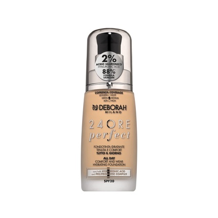 

Deborah 24Ore Perfect Foundation All Day Light Gold, 1 шт., сделано в Италии