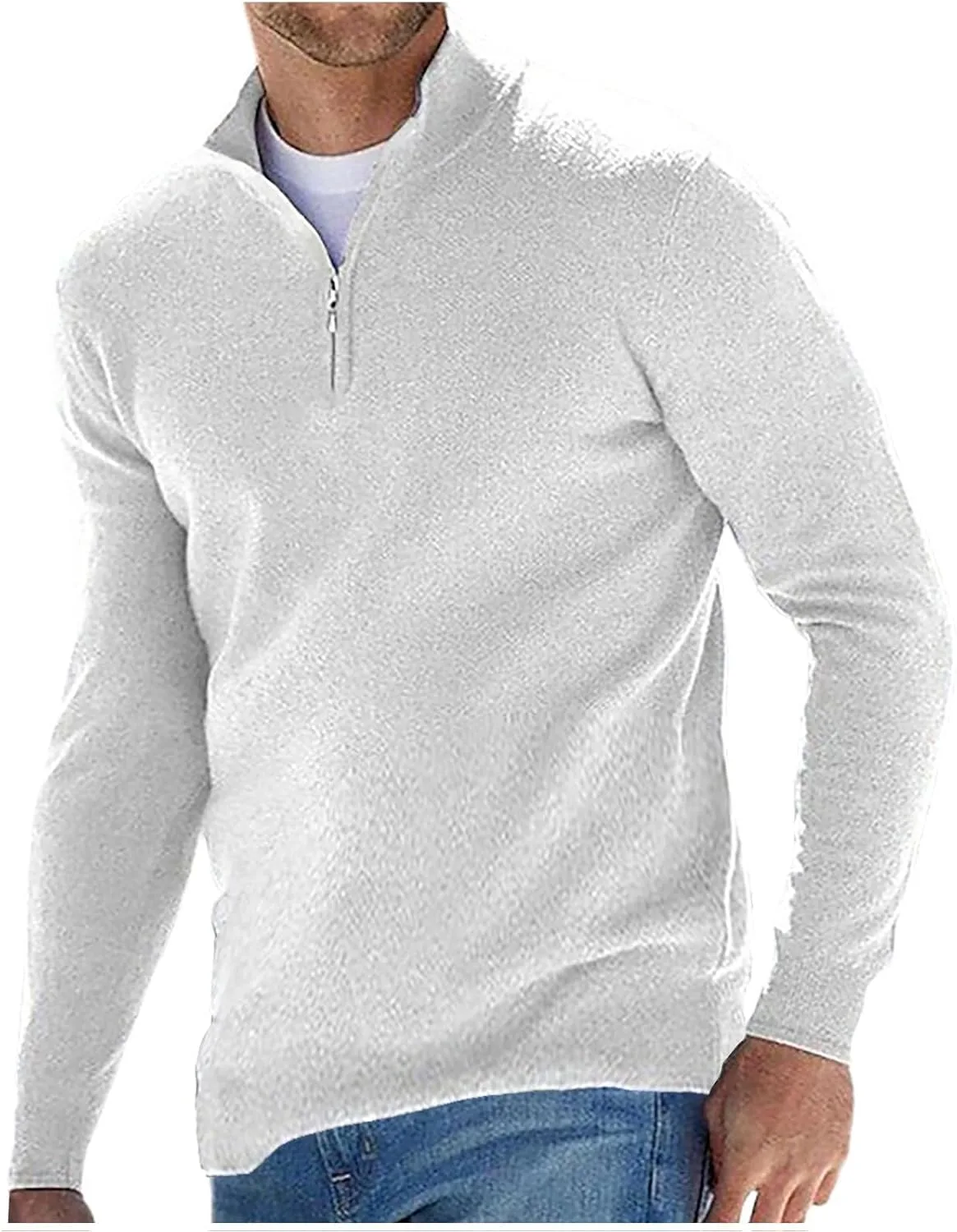 

Свитер мужской Quarter-Zip с воротником-стойкой