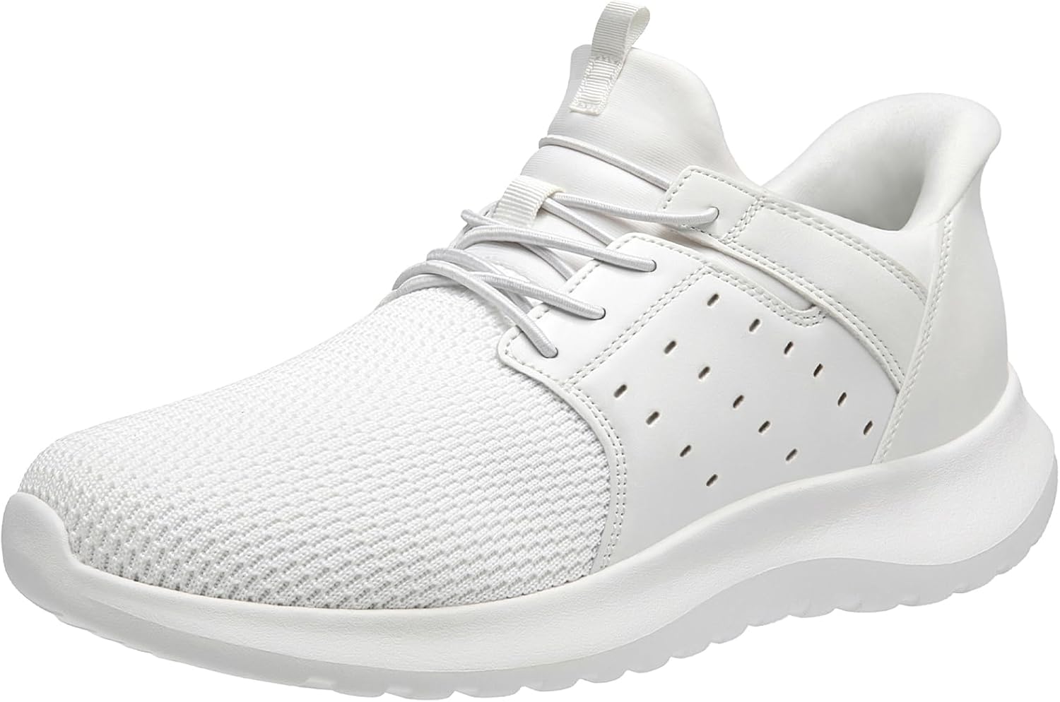 

Мужские кроссовки без шнурков для ходьбы, повседневные, с поддержкой свода стопы, с памятью формы, сетчатые, легкая амортизация, модные, дышащие, стильные, черные, белые, кремовые, серые Boveshorn