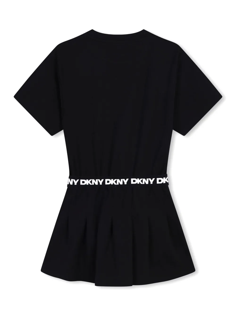 Платье с короткими рукавами и логотипом Dkny Kids, черный — фото 2