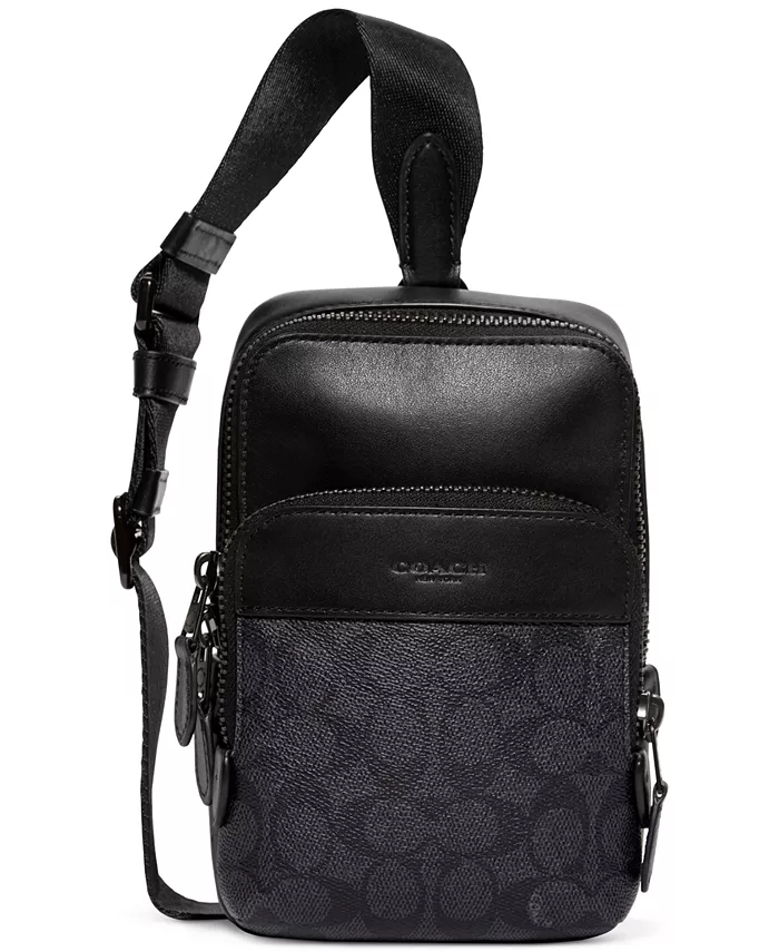 

Мужская сумка-слинг Gotham Signature Jacquard COACH, серый