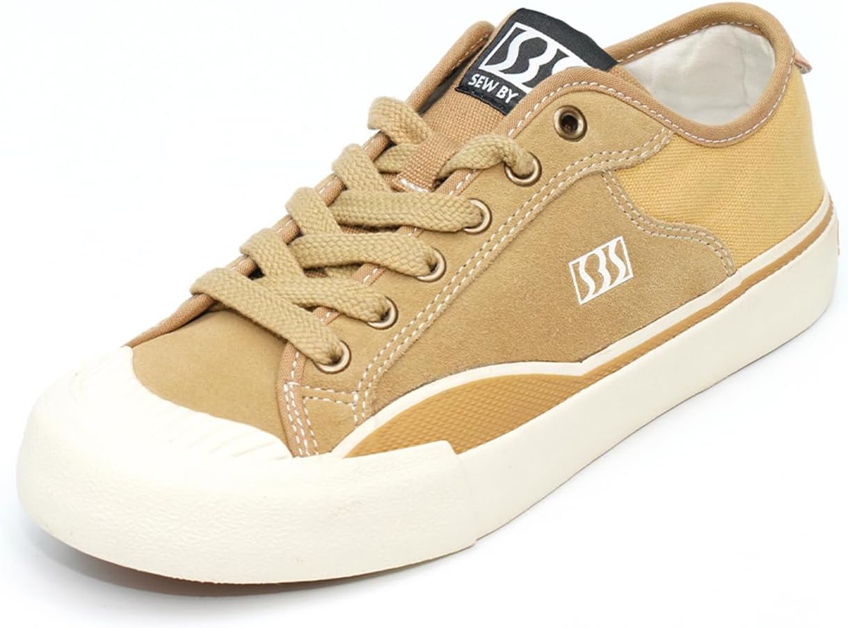 

Кеды для скейтборда SEW BY SOU для мужчин, кожаные, низкие, для профессионального скейтбординга и повседневной носки, желтый/бежевый