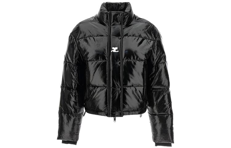 

Короткая куртка-пуховик Courrèges с высоким воротником COURREGES, черный