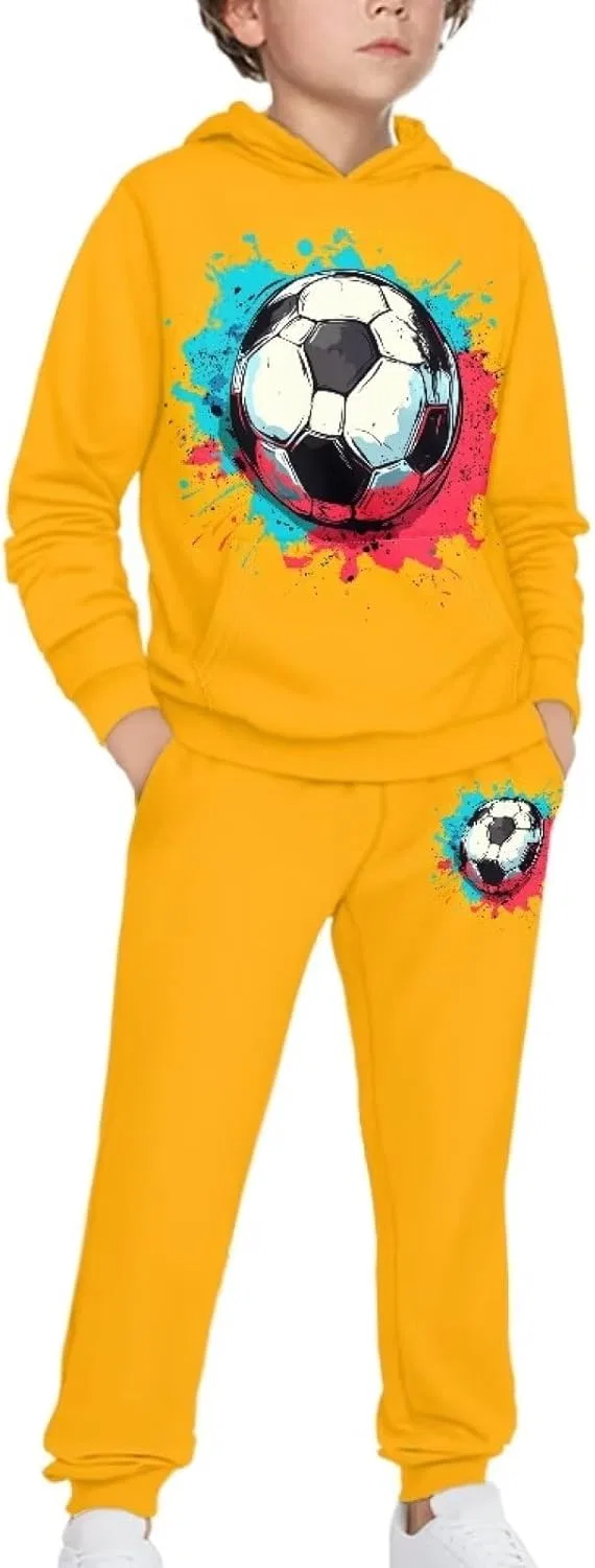 Детский спортивный костюм Uppodwarkid из толстовки и джоггеров, Cool Football, 5-12 лет