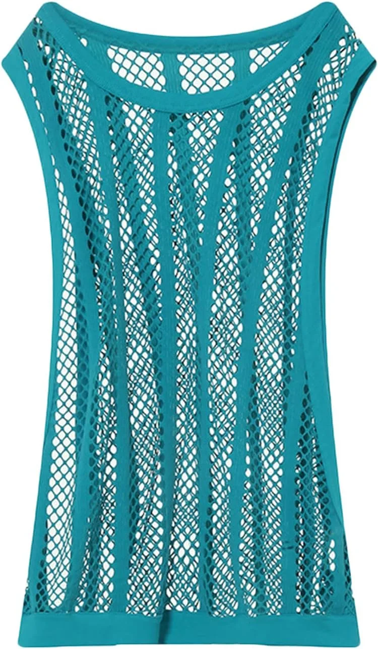 

Мужской безрукавный топ Fishnet Mesh для тренировок Loose Fit