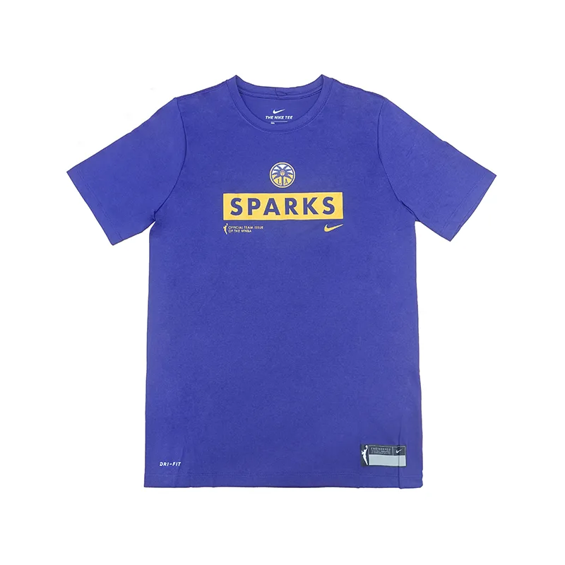 Nike WNBA Los Angeles Sparks, спортивная повседневная мягкая удобная футболка с коротким рукавом и круглым вырезом, фиолетовая, для подростков