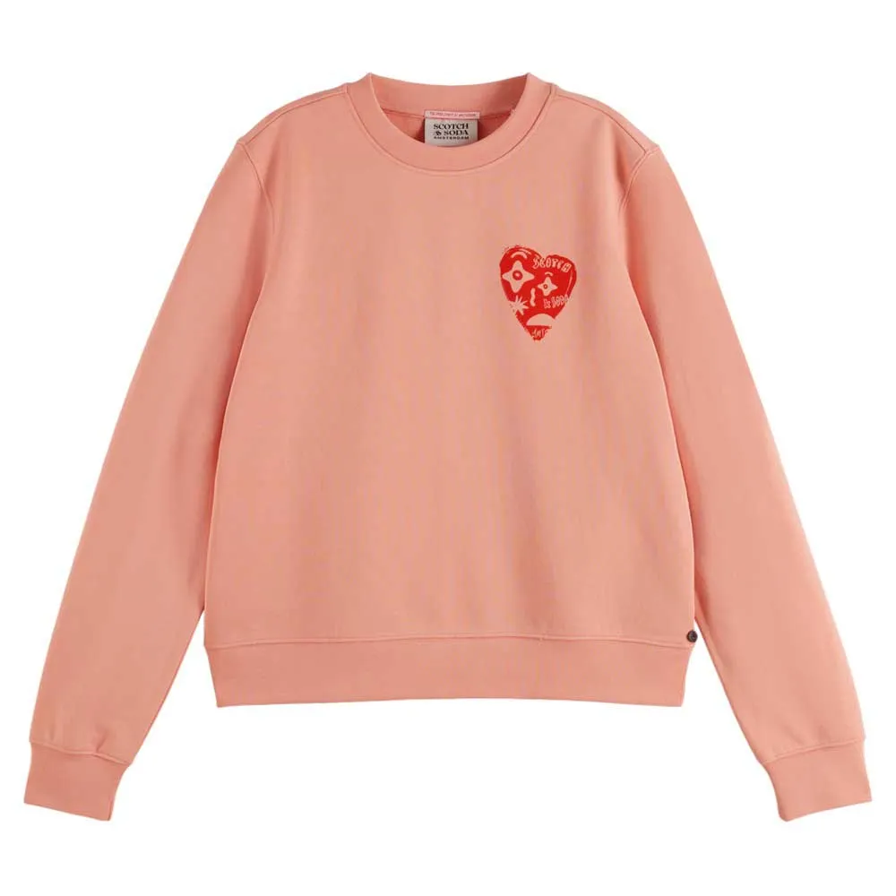 

Толстовка Scotch & Soda Artwork Regular Fit, розовый