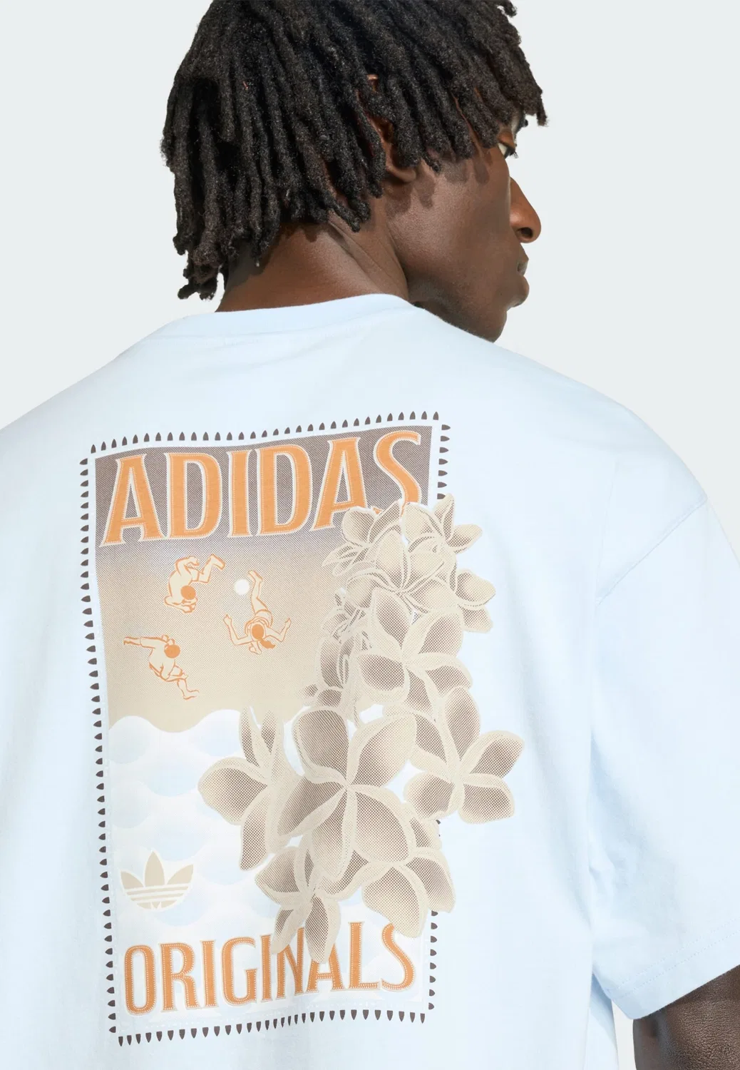 Футболка Adidas Originals Summer светло-голубого цвета — фото 4