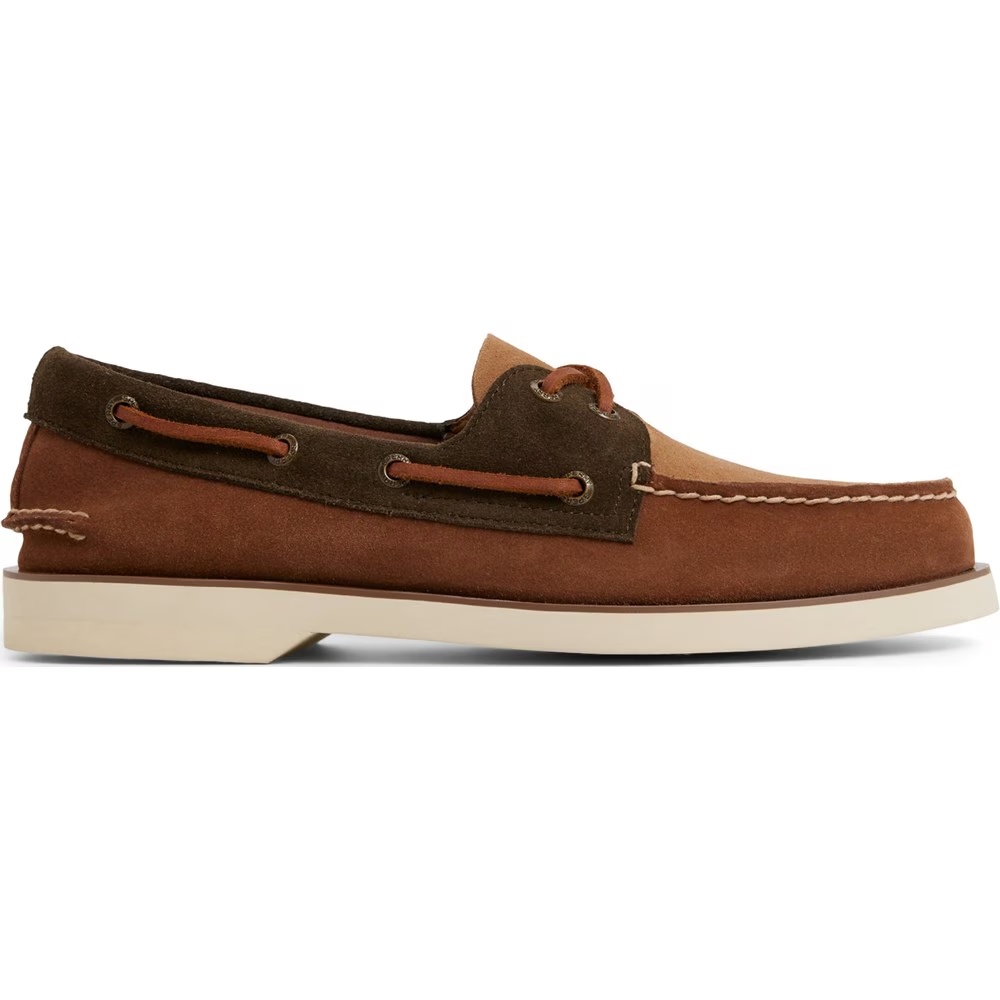 Подлинные оригинальные кожаные туфли-лодочки с двумя глазками Sperry, коричневый — фото 2