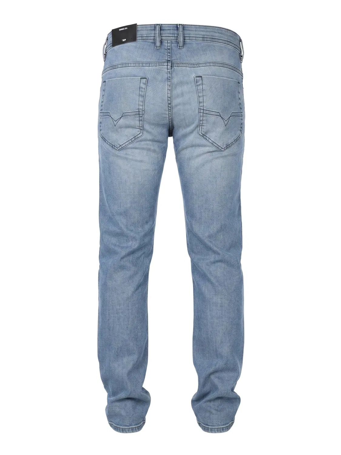 Джинсы узкого кроя Diesel THOMMER JOGGJEANS Superstretch & Supersoft светло-голубого цвета — фото 2