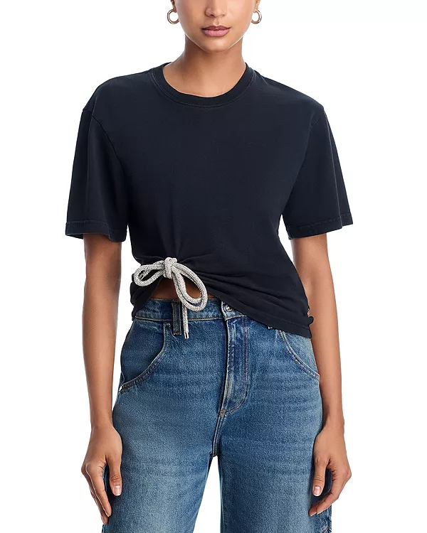 

Футболка с кристаллическим узлом Area, черный