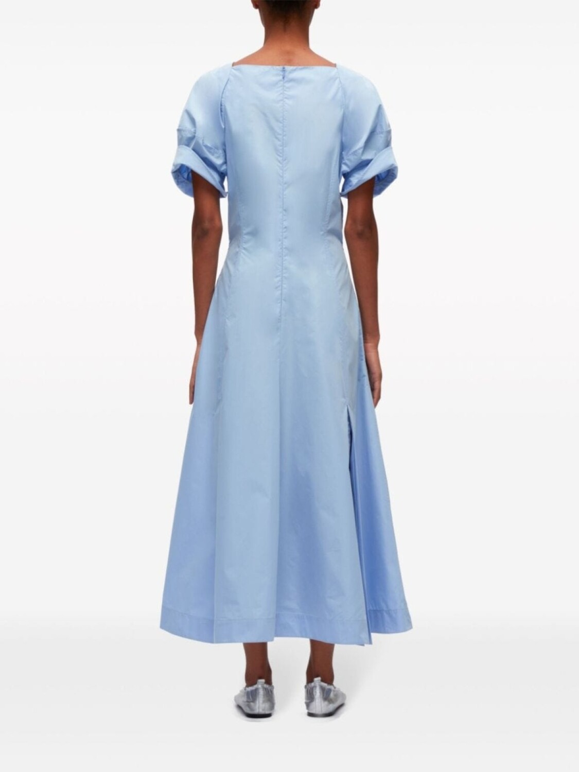 

Платье миди Collapsed Bloom с поясом 3.1 Phillip Lim, синий