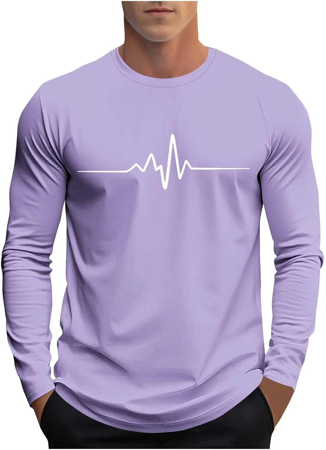 

Футболка с длинным рукавом для мужчин ECG Graphic Tees Cotton Sdeycui