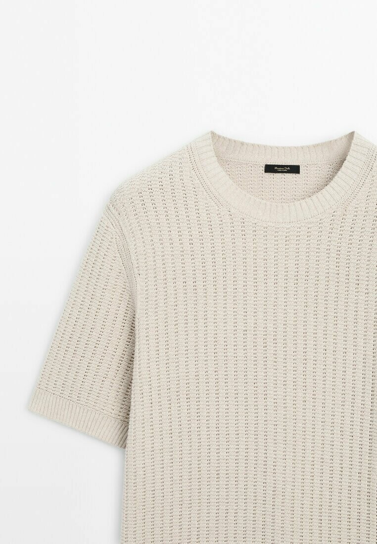 

Базовая футболка Massimo Dutti, светло-коричневая